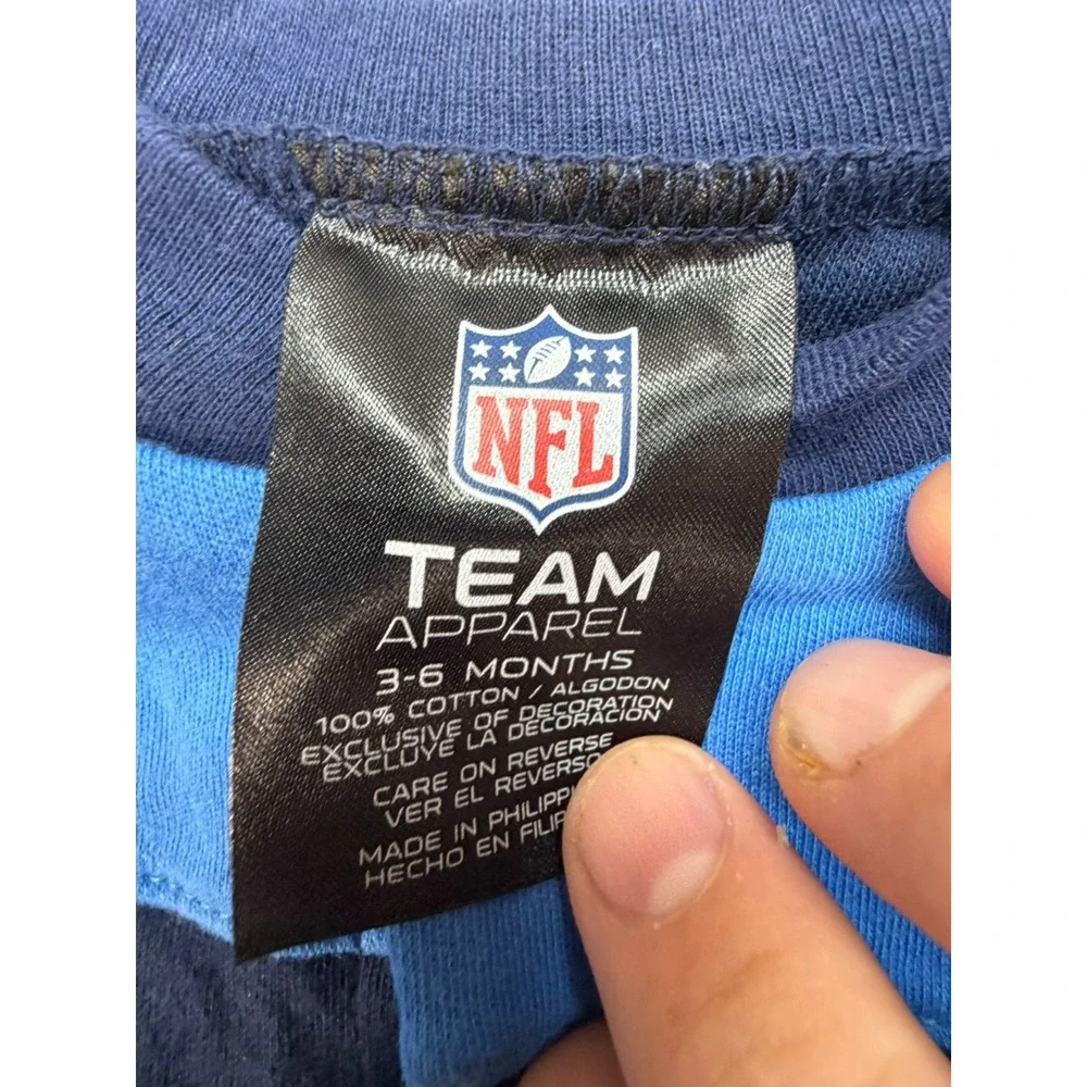 New NFL Los Angeles Chargers Baby Body Suit Button Up Blue size 3-6 Months